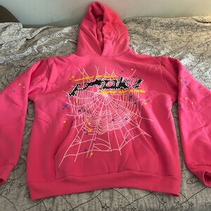 Spider Hoodie in Vibrant Pink - XL